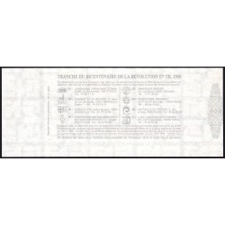 1989 - Bicentenaire de la Révol. - 57e tranche - 1/10ème - Remise de la Cocarde - Etat : SPL