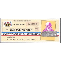 1989 - Bicentenaire de la Révolution - 89e tranche - 1/10ème - Brongniard - Etat : SPL