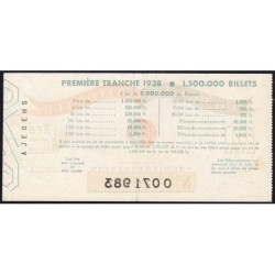 1938 - Loterie Nationale - 1e tranche - Etat : TTB+