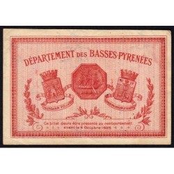 Bayonne - Pirot 21-75 - 2 francs - Série l - 04/10/1922 - Etat : TTB