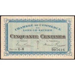 Lons-le-Saunier - Pirot 74-17 - 50 centimes - Série C-K - Sans date - Etat : TTB