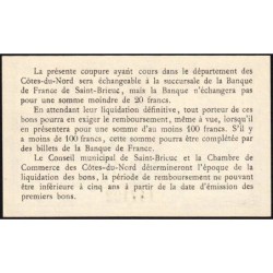 Saint-Brieuc - Pirot 111-17 - 50 centimes - Série D - Sans date - Etat : pr.NEUF