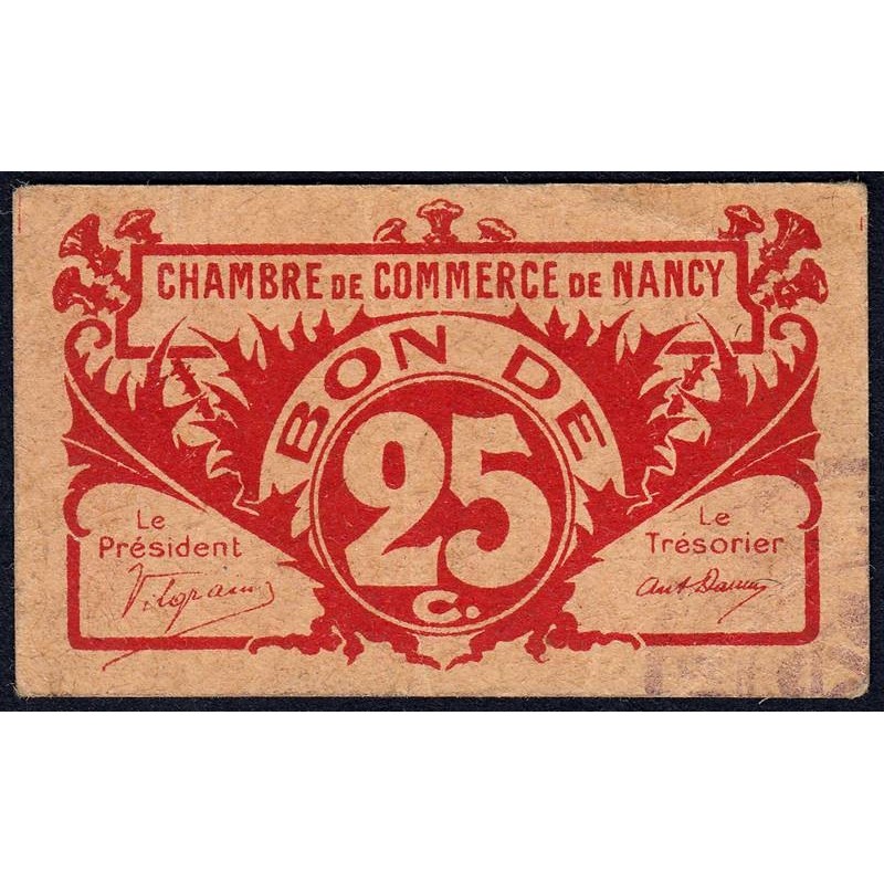 Nancy - Pirot 87-64b - 25 centimes - Sans date - Etat : TTB