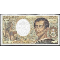 F 70-12c - 1981 - Faux 200 francs - Montesquieu - Série M.138 - Etat : TB+