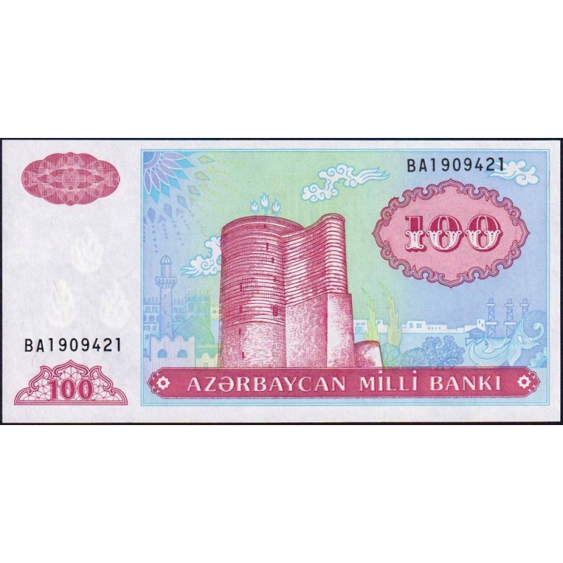 Azerbaïdjan - Pick 18b - 100 manat - Série BA - 1999 - Etat : NEUF