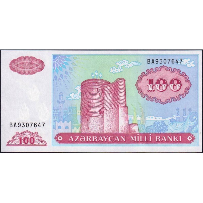 Azerbaïdjan - Pick 18b - 100 manat - Série BA - 1999 - Etat : NEUF