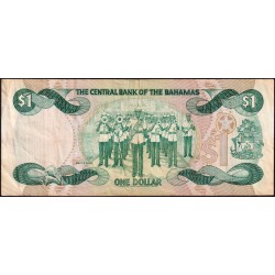 Bahamas - Pick 43a - 1 dollar - Série D - Loi 1974 (1984) - Etat : TB