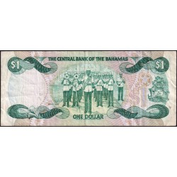 Bahamas - Pick 43a - 1 dollar - Série K - Loi 1974 (1984) - Etat : TB