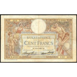 F 24-12a - 26/05/1933 - 100 francs - Merson grands cartouches - Série E.41031 - Etat : TB