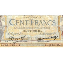 F 24-12a - 06/07/1933 - 100 francs - Merson grands cartouches - Série K.41279 - Etat : TB-