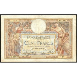 F 24-12a - 24/08/1933 - 100 francs - Merson grands cartouches - Série S.41683 - Etat : TB+