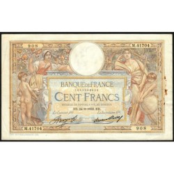 F 24-12a - 24/08/1933 - 100 francs - Merson grands cartouches - Série M.41704 - Etat : TTB-