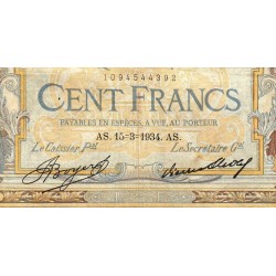F 24-13 - 15/03/1934 - 100 francs - Merson grands cartouches - Série U.43782 - Etat : B