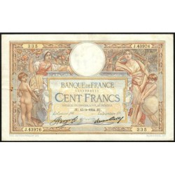 F 24-13 - 15/03/1934 - 100 francs - Merson grands cartouches - Série J.43976 - Etat : TTB