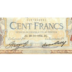 F 24-13 - 29/11/1934 - 100 francs - Merson grands cartouches - Série F.46699 - Etat : TTB-
