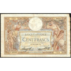 F 24-14 - 25/04/1935 - 100 francs - Merson grands cartouches - Série C.48093 - Etat : TB-