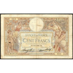 F 24-14 - 25/04/1935 - 100 francs - Merson grands cartouches - Série M.48134 - Etat : B+
