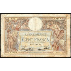 F 24-14 - 25/04/1935 - 100 francs - Merson grands cartouches - Série Z.48208 - Etat : B+