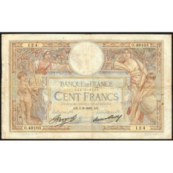F 24-14 - 01/08/1935 - 100 francs - Merson grands cartouches - Série O.49105 - Etat : TB