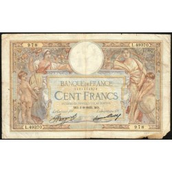 F 24-14 - 01/08/1935 - 100 francs - Merson grands cartouches - Série L.49370 - Etat : B+