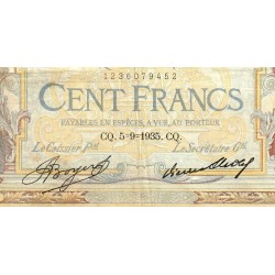 F 24-14 - 05/09/1935 - 100 francs - Merson grands cartouches - Série E.49444 - Etat : TB