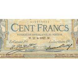 F 24-06 - 21/04/1927 - 100 francs - Merson grands cartouches - Série A.17604 - Etat : B