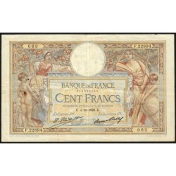 F 24-07 - 04/10/1928 - 100 francs - Merson grands cartouches - Série F.22894 - Etat : TB+
