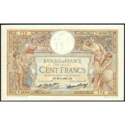 F 24-09b - 28/08/1930 - 100 francs - Merson grands cartouches - Série P.26366 - Etat : TTB