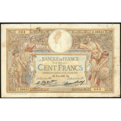 F 24-10 - 02/04/1931 - 100 francs - Merson grands cartouches - Série G.29853 - Etat : B