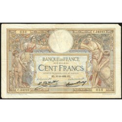 F 24-11 - 11/02/1932 - 100 francs - Merson grands cartouches - Série C.34223 - Etat : TB-