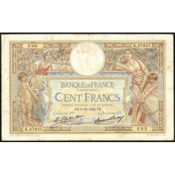 F 24-11 - 03/11/1932 - 100 francs - Merson grands cartouches - Série K.37625 - Etat : TB