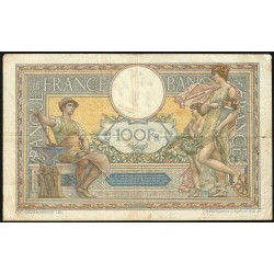 F 24-06 - 11/10/1927 - 100 francs - Merson grands cartouches - Série X.19317 - Etat : TB