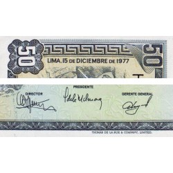 Pérou - Pick 113 - 50 soles de oro - Série H196 - 15/12/1976 - Etat : SPL