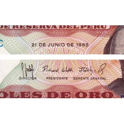 Pérou - Pick 117c - 5'000 soles de oro - Série B C - 21/06/1985 - Etat : NEUF