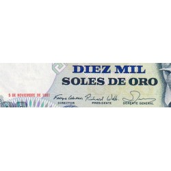 Pérou - Pick 124 - 10'000 soles de oro - Série A M - 05/11/1981 - Etat : NEUF