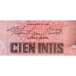 Pérou - Pick 132b - 100 intis - Série A R - 06/03/1986 - Etat : TTB+