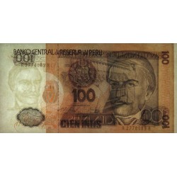 Pérou - Pick 132b - 100 intis - Série A R - 06/03/1986 - Etat : TTB+