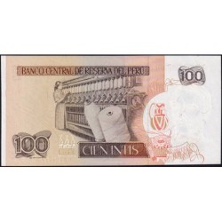 Pérou - Pick 132b - 100 intis - Série A R - 06/03/1986 - Etat : NEUF