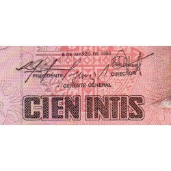 Pérou - Pick 132b - 100 intis - Série A R - 06/03/1986 - Etat : NEUF