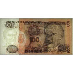 Pérou - Pick 132b - 100 intis - Série A R - 06/03/1986 - Etat : NEUF