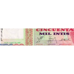 Pérou - Pick 142 - 50'000 intis - Série A L - 28/06/1988 - Etat : NEUF