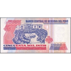 Pérou - Pick 142 - 50'000 intis - Série A M - 28/06/1988 - Etat : NEUF