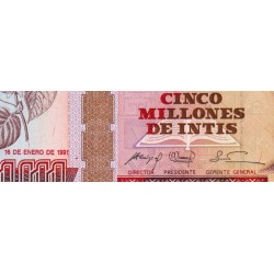 Pérou - Pick 150 - 5'000'000 intis - Série A M - 16/01/1991 - Etat : NEUF