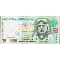 Pérou - Pick 175 - 10 nuevos soles - Série C E - 27/09/2001 - Etat : NEUF