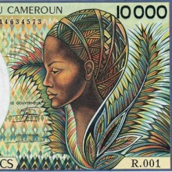 Cameroun - Pick 20 - 10'000 francs - Série R.001 - 1983 - Etat : SPL+