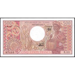 Tchad - Pick 6_2 - 500 francs - Série R.10 - 01/06/1984 - Etat : SPL+