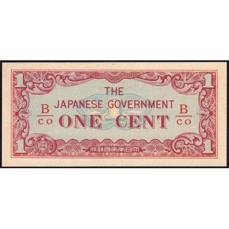 Birmanie - Gouvernement Japonais - Pick 9b - 1 cent - Série B/CO - 1942 - Etat : NEUF