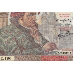F 19-19 - 05/02/1942 - 50 francs - Jacques Coeur - Série C.166 - Etat : TTB-