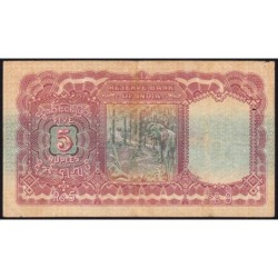 Birmanie - Pick 4 - 5 rupees - Série A/18 - 1938 - Etat : TB+