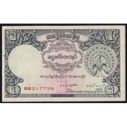 Birmanie - Pick 34 - 1 rupee - Série 6B - 1948 - Etat : SUP